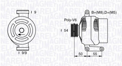 MAGNETI MARELLI 063377019010 -  Генератор